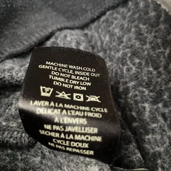 Obey Black and Grey Long Sleeve Pocket Hoodie Sweatshirt Size Medium - Picture 6 of 7